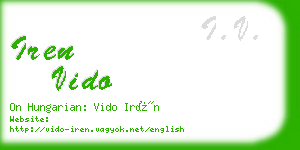 iren vido business card